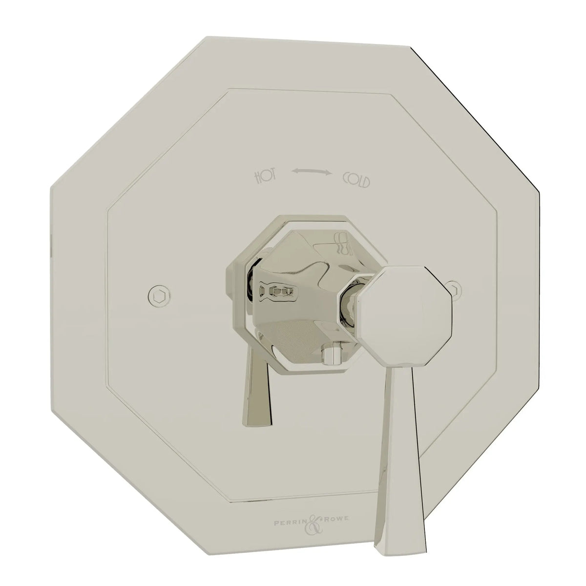 Perrin & Rowe Deco 3/4" Thermostatic Trim Without Volume Control U.5157 - Polished Nickel
