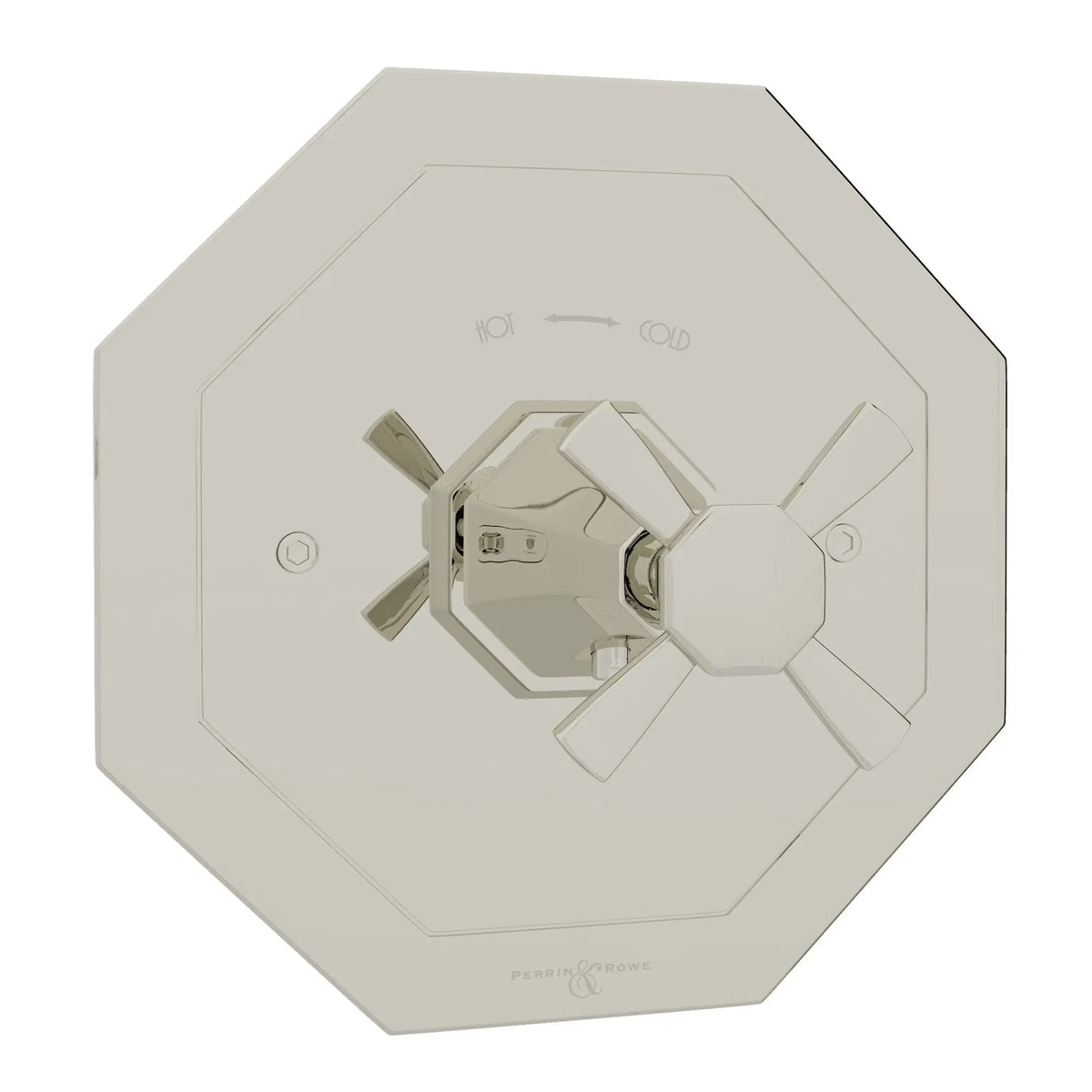 Perrin & Rowe Deco 3/4" Thermostatic Trim Without Volume Control U.5158 - Polished Nickel