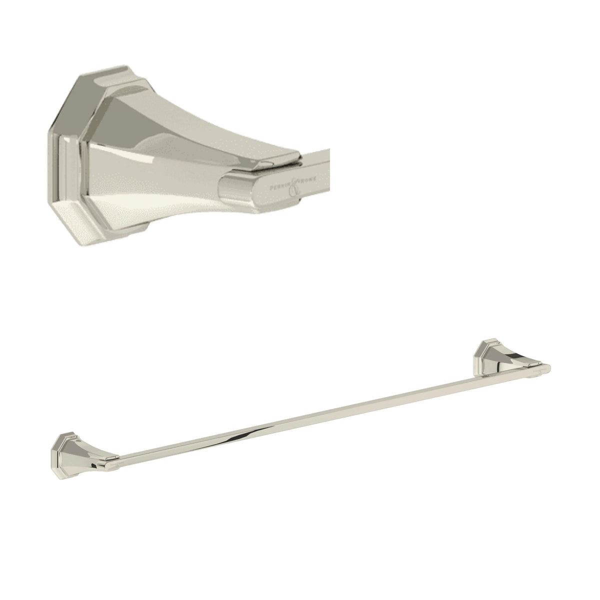Perrin & Rowe Deco 30" Towel Bar U.6142 - Polished Nickel