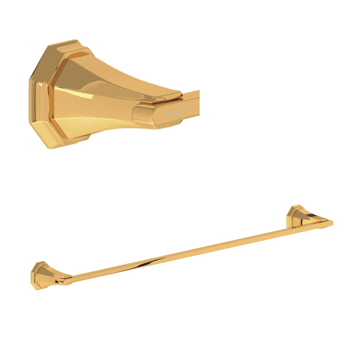 Perrin & Rowe Deco 30" Towel Bar U.6142 - English Gold