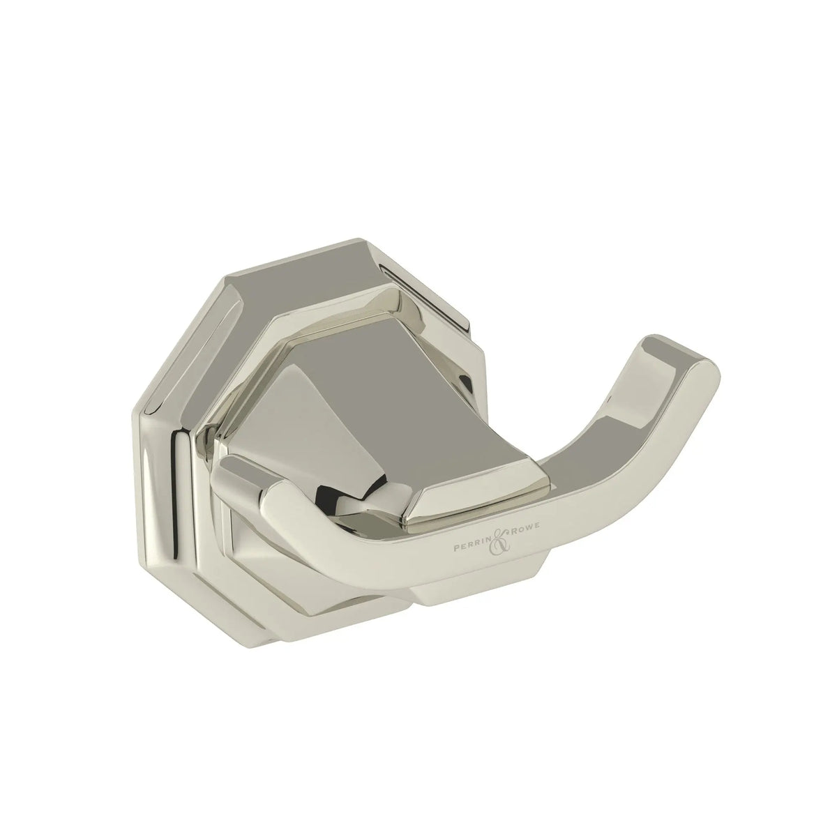Perrin & Rowe Deco Double Robe Hook U.6122 - Polished Nickel