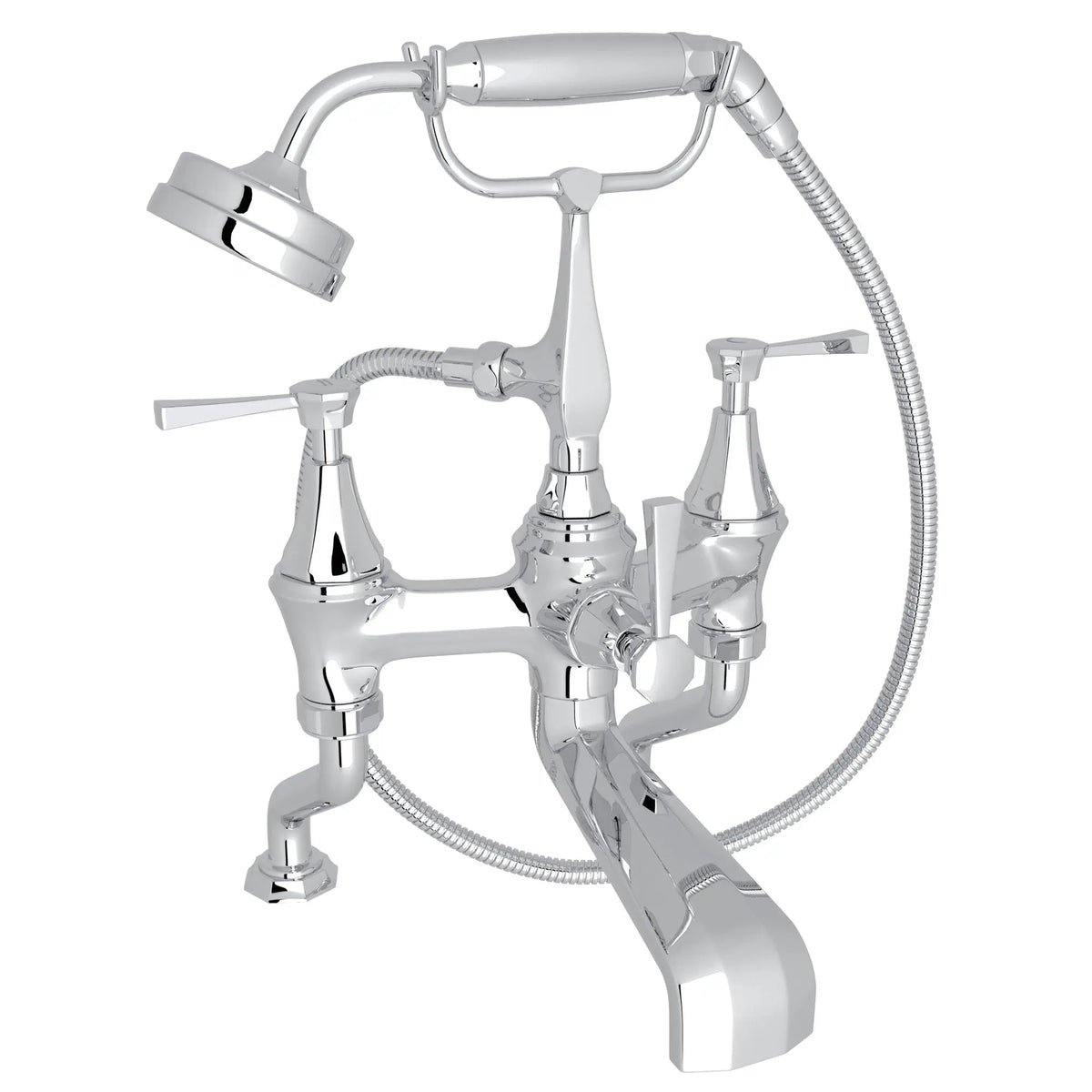 Perrin & Rowe Deco Exposed Deck Mount Tub Filler U.3100 - Polished Chrome