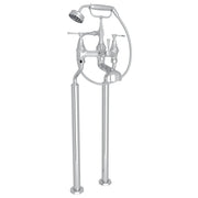 Perrin & Rowe Deco Floor Mount Tub Filler U.3120 - Polished Chrome
