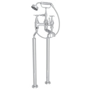 Perrin & Rowe Deco Floor Mount Tub Filler U.3121 - Polished Chrome