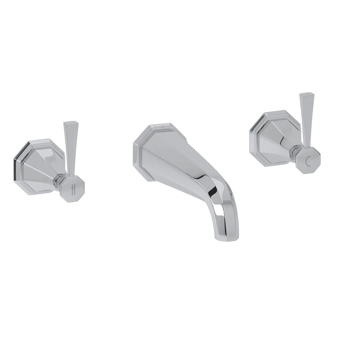 Perrin & Rowe Deco Wall Mount Tub Filler Trim U.3178 - Polished Chrome