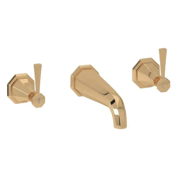 Perrin & Rowe Deco Wall Mount Tub Filler Trim U.3178 - English Gold