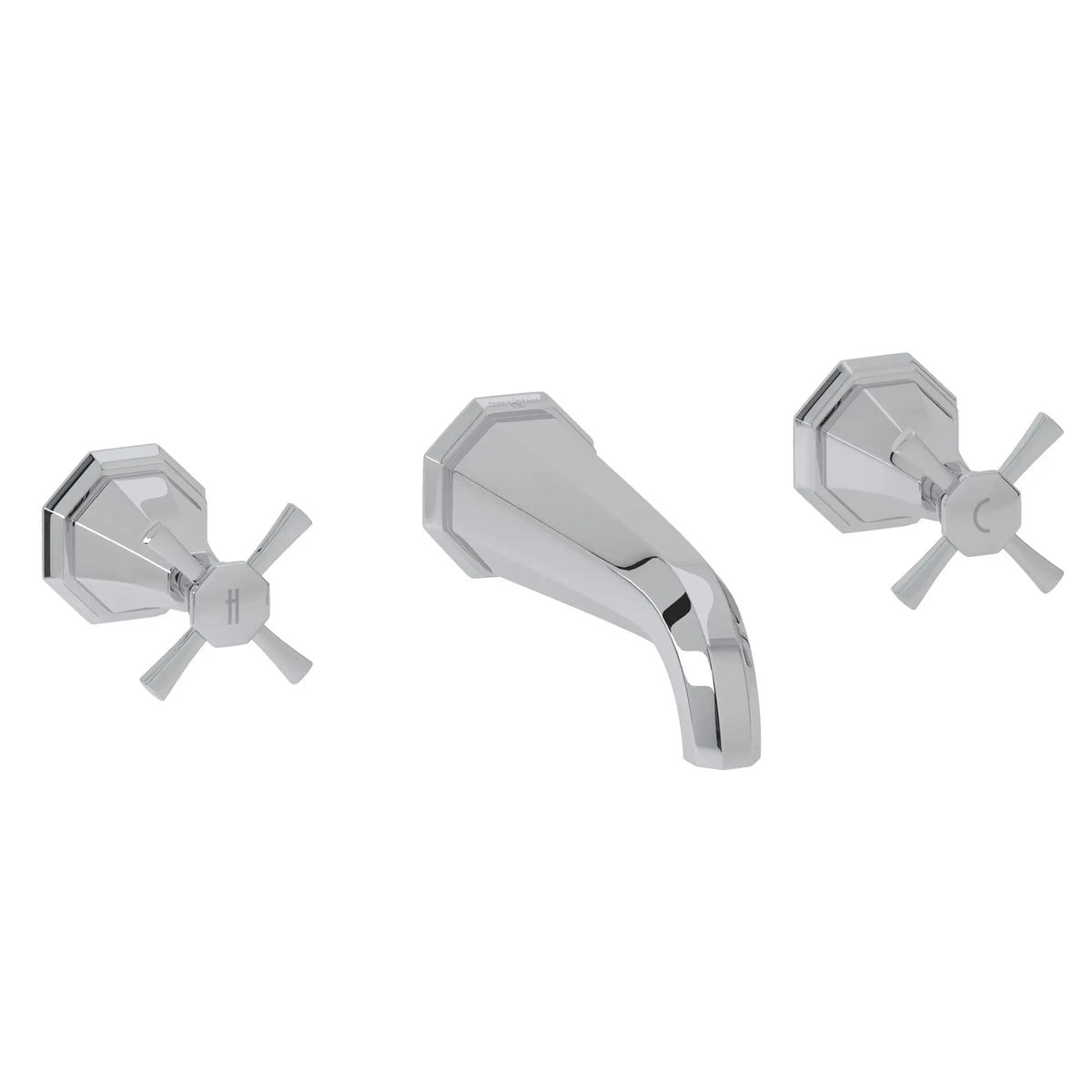 Perrin & Rowe Deco Wall Mount Tub Filler Trim U.3179 - Polished Chrome