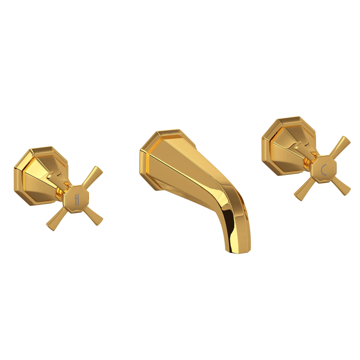 Perrin & Rowe Deco Wall Mount Tub Filler Trim U.3179 - English Gold