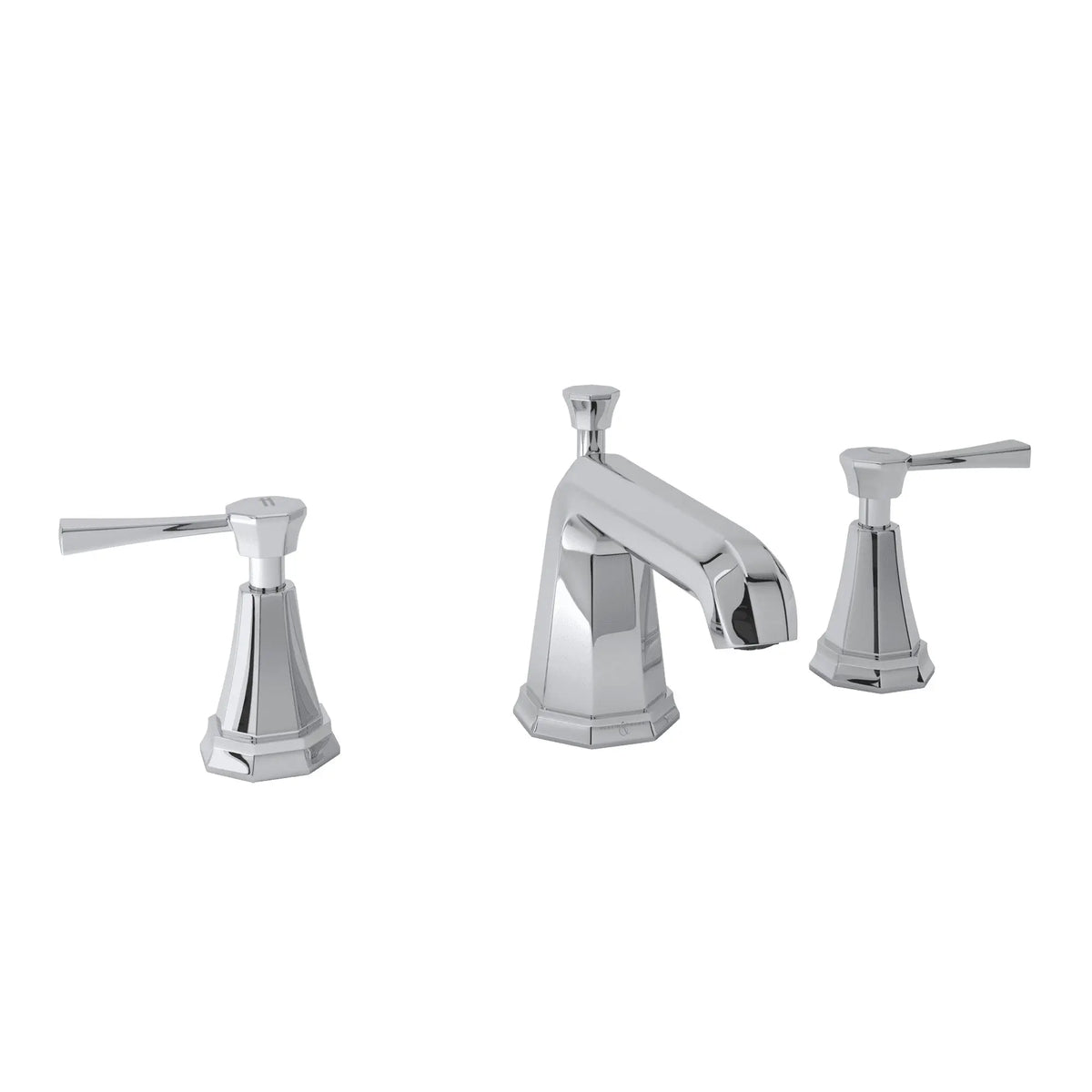 Perrin & Rowe Deco Widespread Lavatory Faucet U.3141 - Polished Chrome