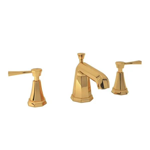 Perrin & Rowe Deco Widespread Lavatory Faucet U.3141 - English Gold