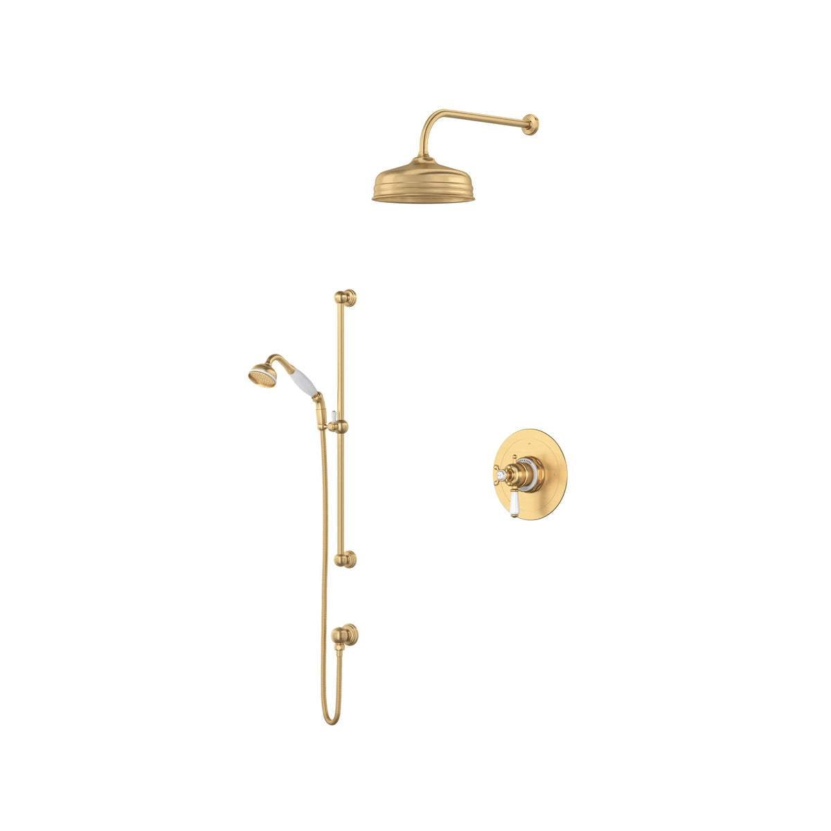 Perrin & Rowe Edwardian Shower Kit 323 Trim U.TKIT323EW - Satin English Gold
