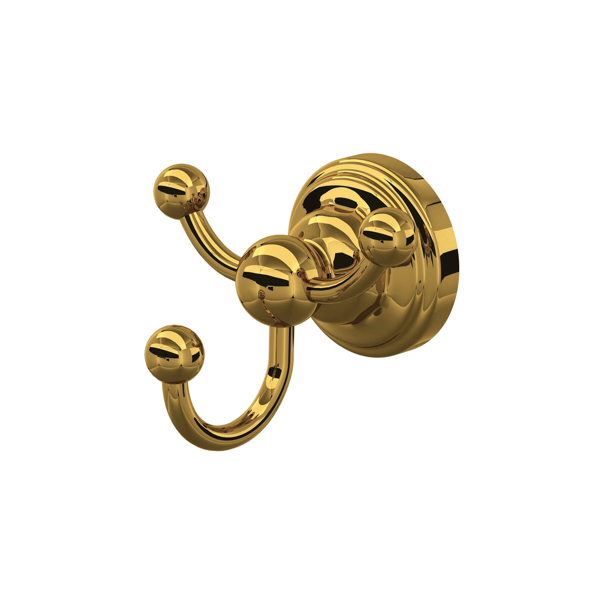 Perrin & Rowe Edwardian Triple Robe Hook U.6923 - Unlacquered Brass