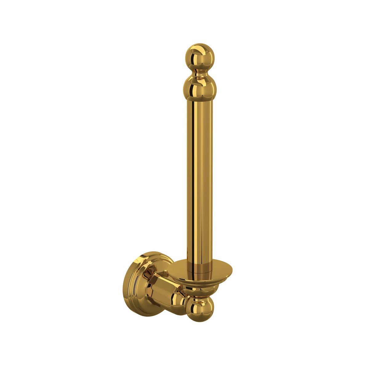 Perrin & Rowe Edwardian Wall Mount Spare Toilet Paper Holder U.6947 - Unlacquered Brass