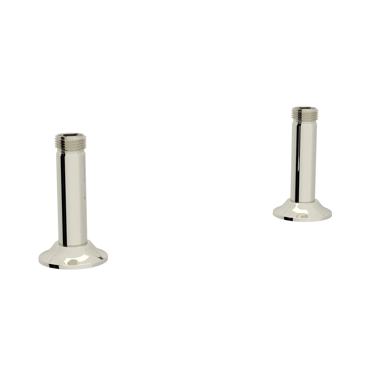 Perrin & Rowe Georgian Era Bridge Faucet Straight Deck Unions U.6794 - Polished Nickel