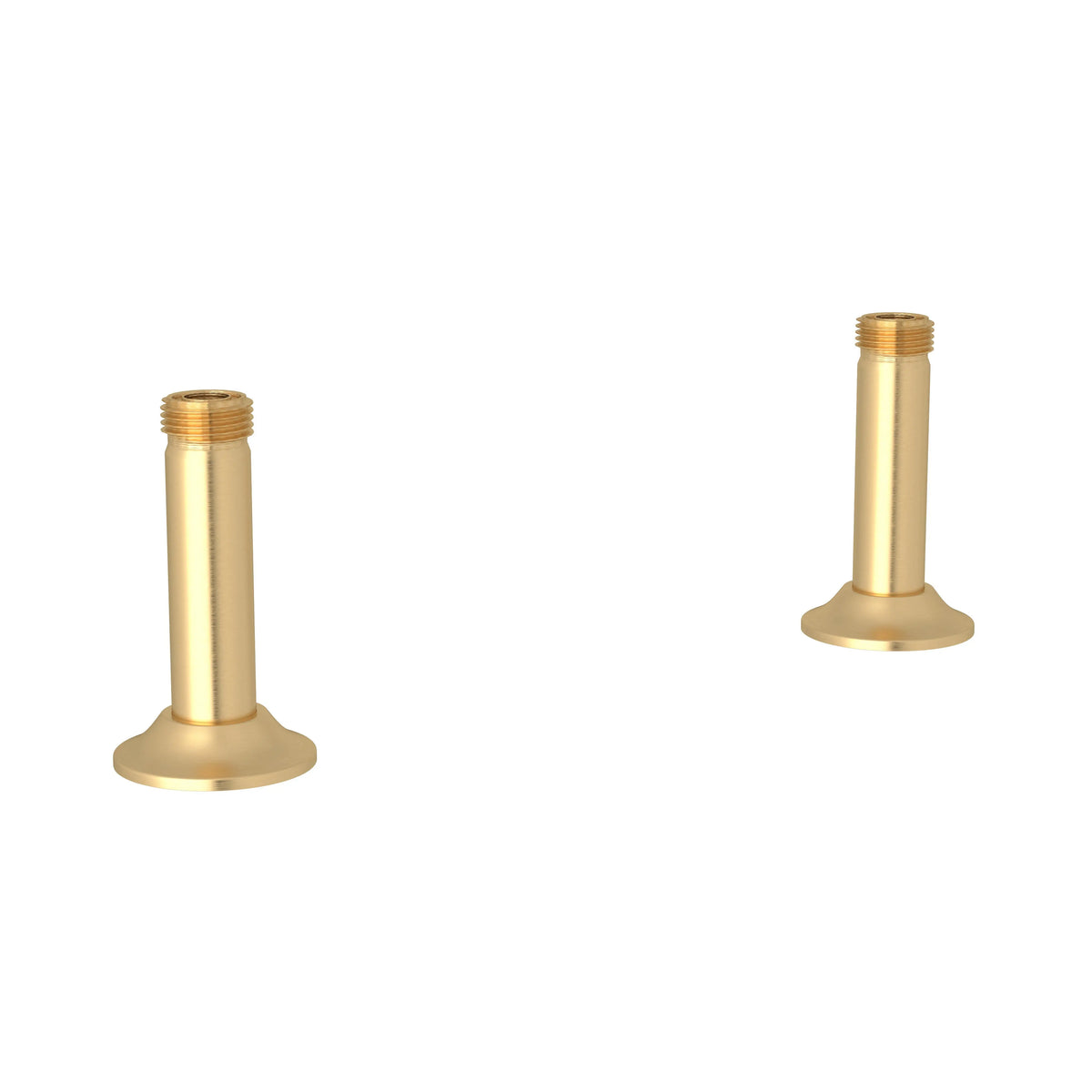 Perrin & Rowe Georgian Era Bridge Faucet Straight Deck Unions U.6794 - Satin English Gold