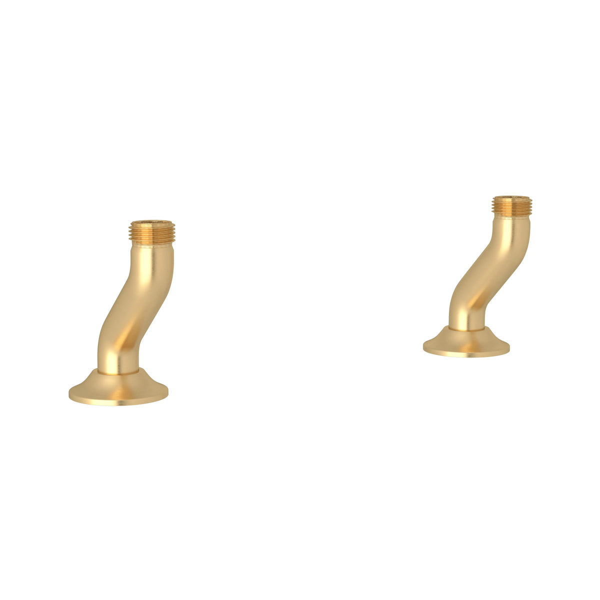 Perrin & Rowe Georgian Era Bridge Kitchen Faucet Deck Unions U.6793 - Satin English Gold