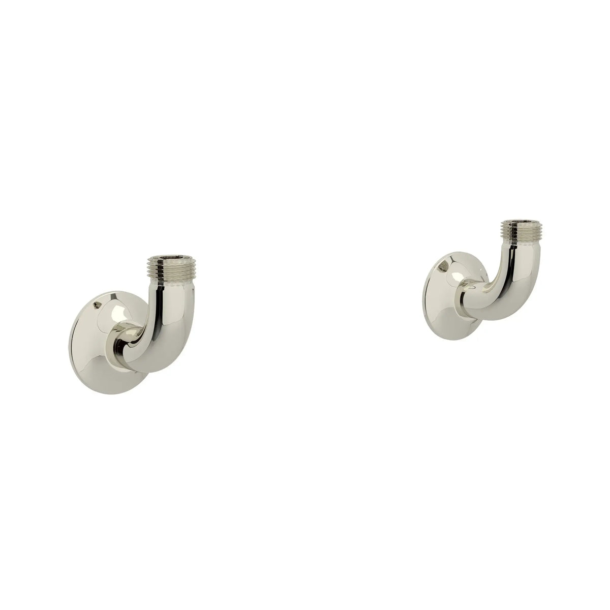 Perrin & Rowe Georgian Era Bridge Kitchen Faucet Wall Unions U.6792 - Polished Nickel