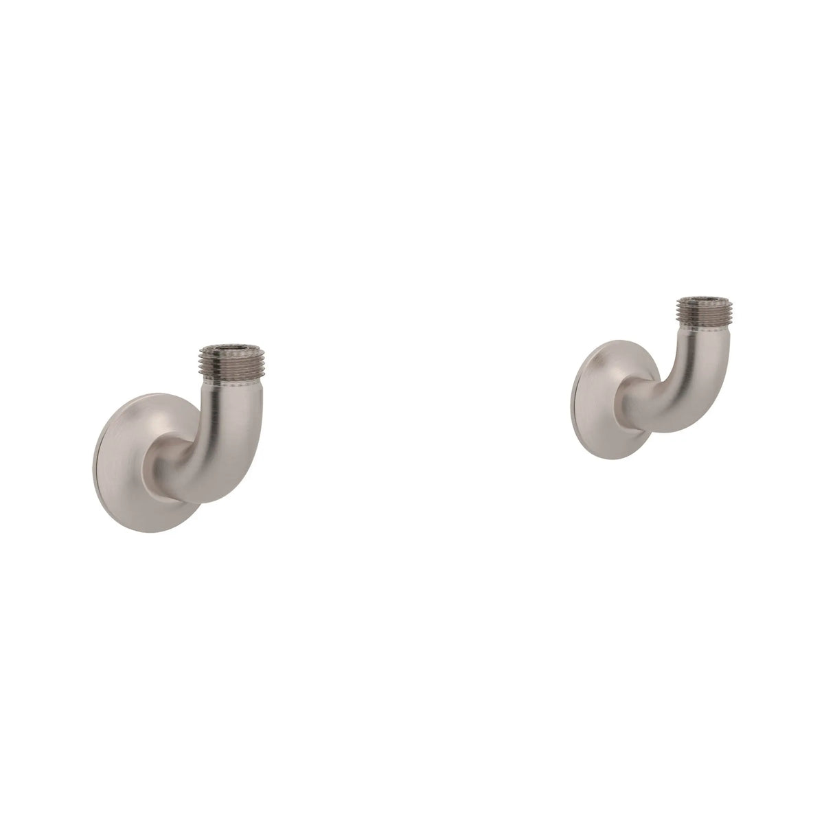 Perrin & Rowe Georgian Era Bridge Kitchen Faucet Wall Unions U.6792 - Satin Nickel