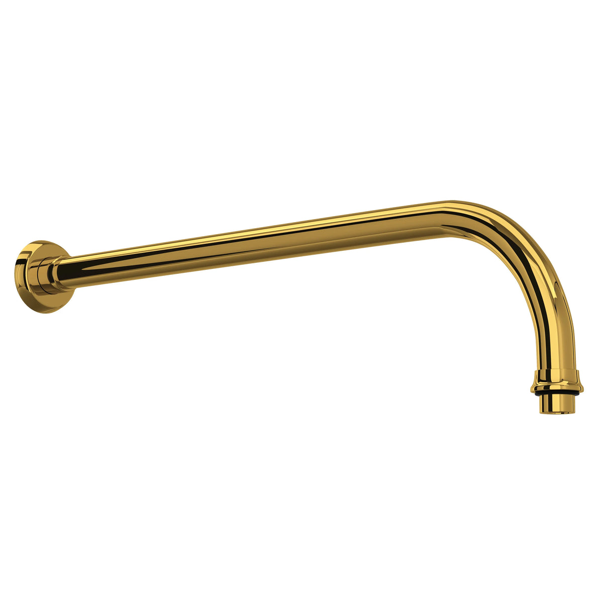 Perrin & Rowe Holborn 15" Wall Mount Shower Arm U.5884 - Unlacquered Brass