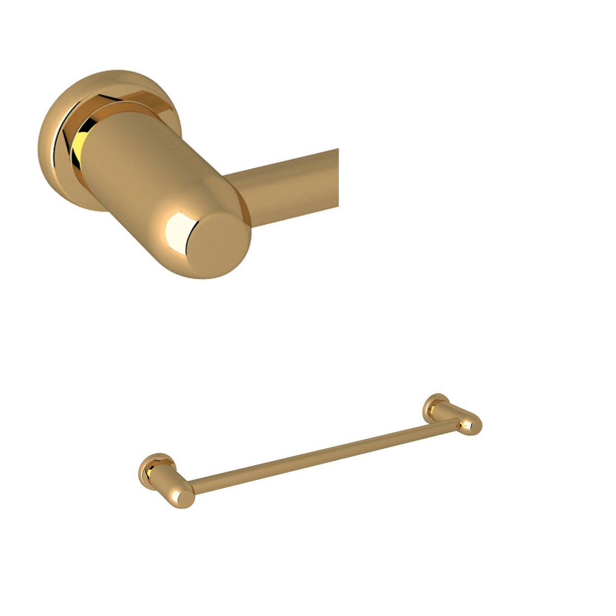 Perrin & Rowe Holborn 18" Towel Bar U.6440 - Unlacquered Brass