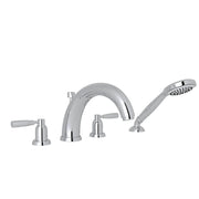 Perrin & Rowe Holborn 4-Hole Deck Mount Tub Filler With U-Spout U.3848 - Polished Chrome