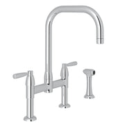 Perrin & Rowe Holborn Bridge Kitchen Faucet With U-Spout And Side Spray U.4279 - Polished Chrome