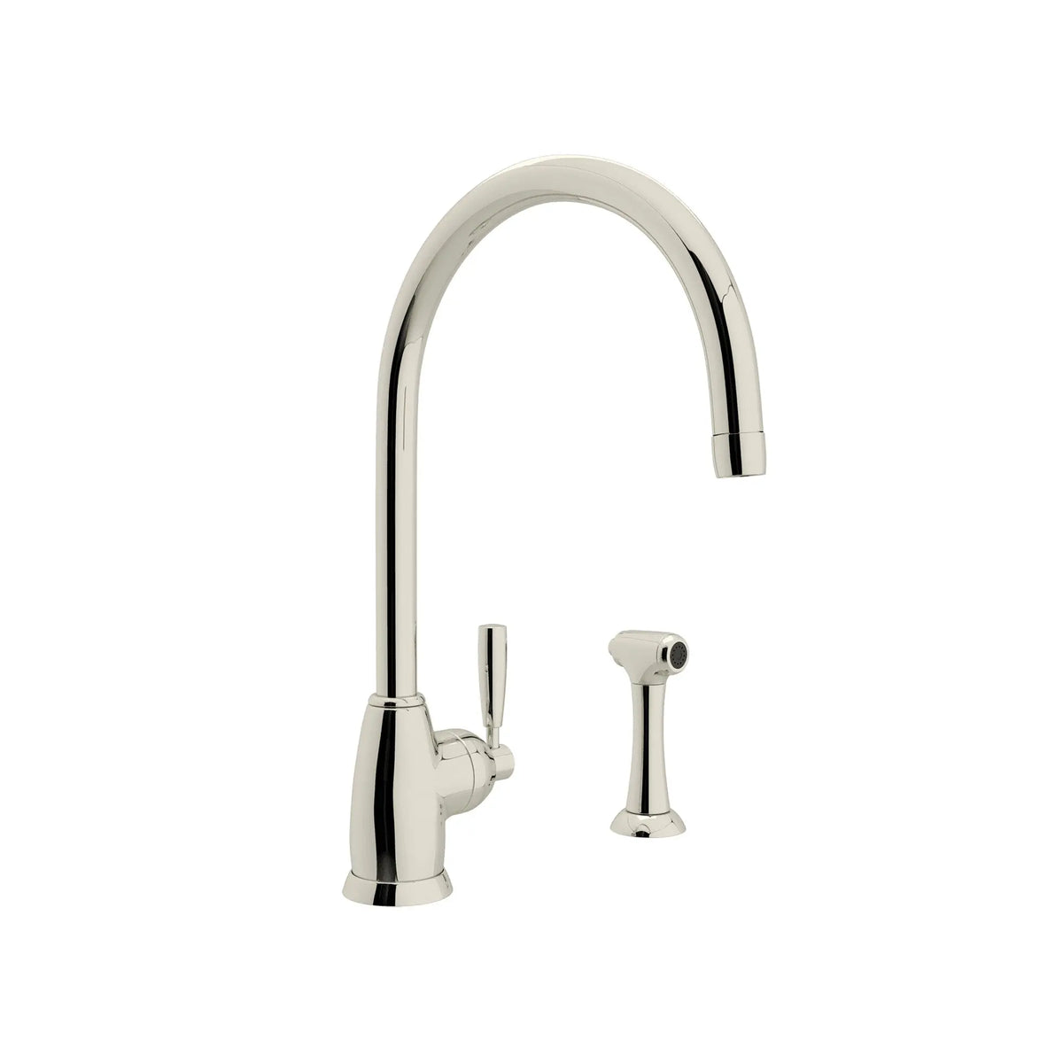 Perrin & Rowe Holborn Kitchen Faucet With Side Spray U.4846 - Polished Nickel