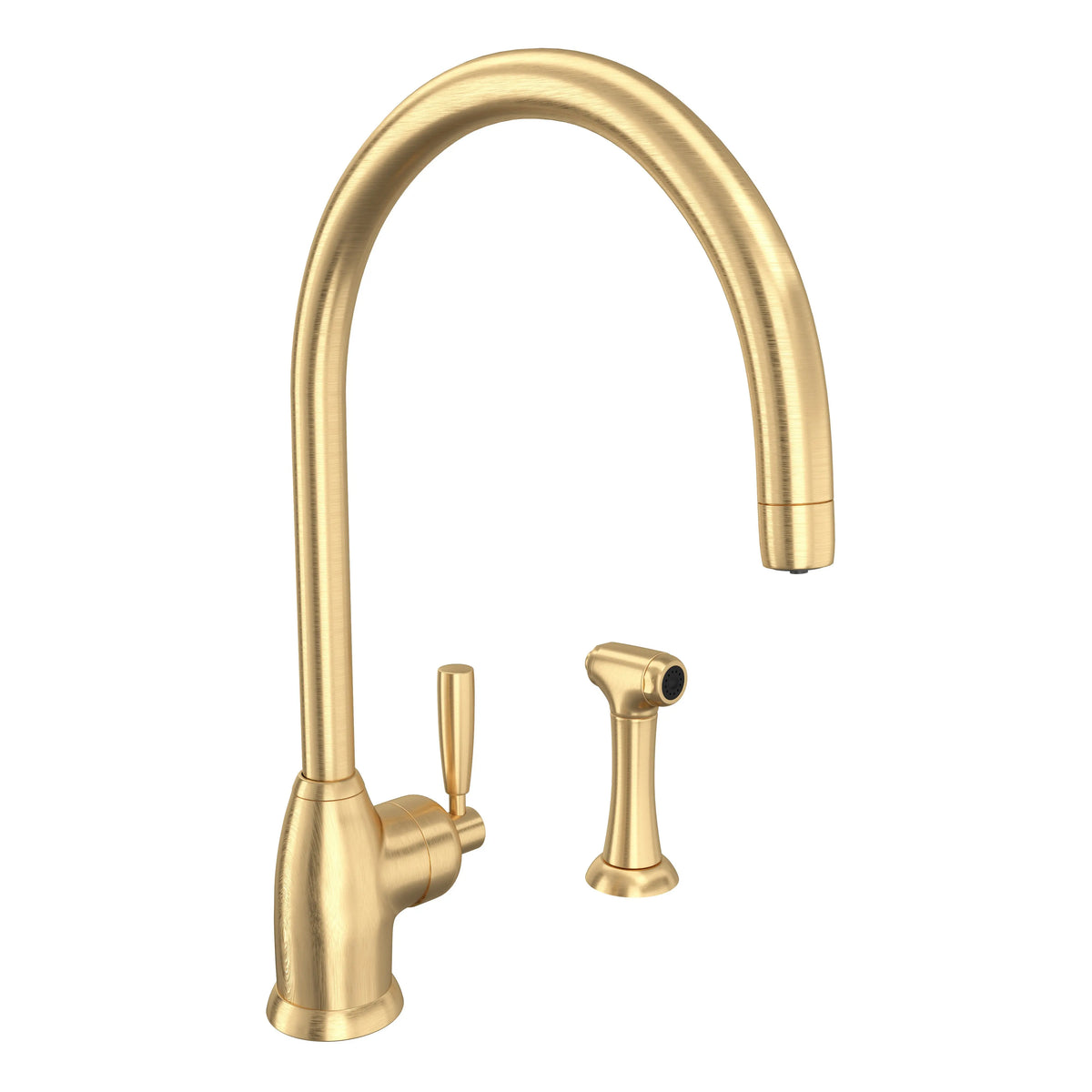 Perrin & Rowe Holborn Kitchen Faucet With Side Spray U.4846 - Satin English Gold