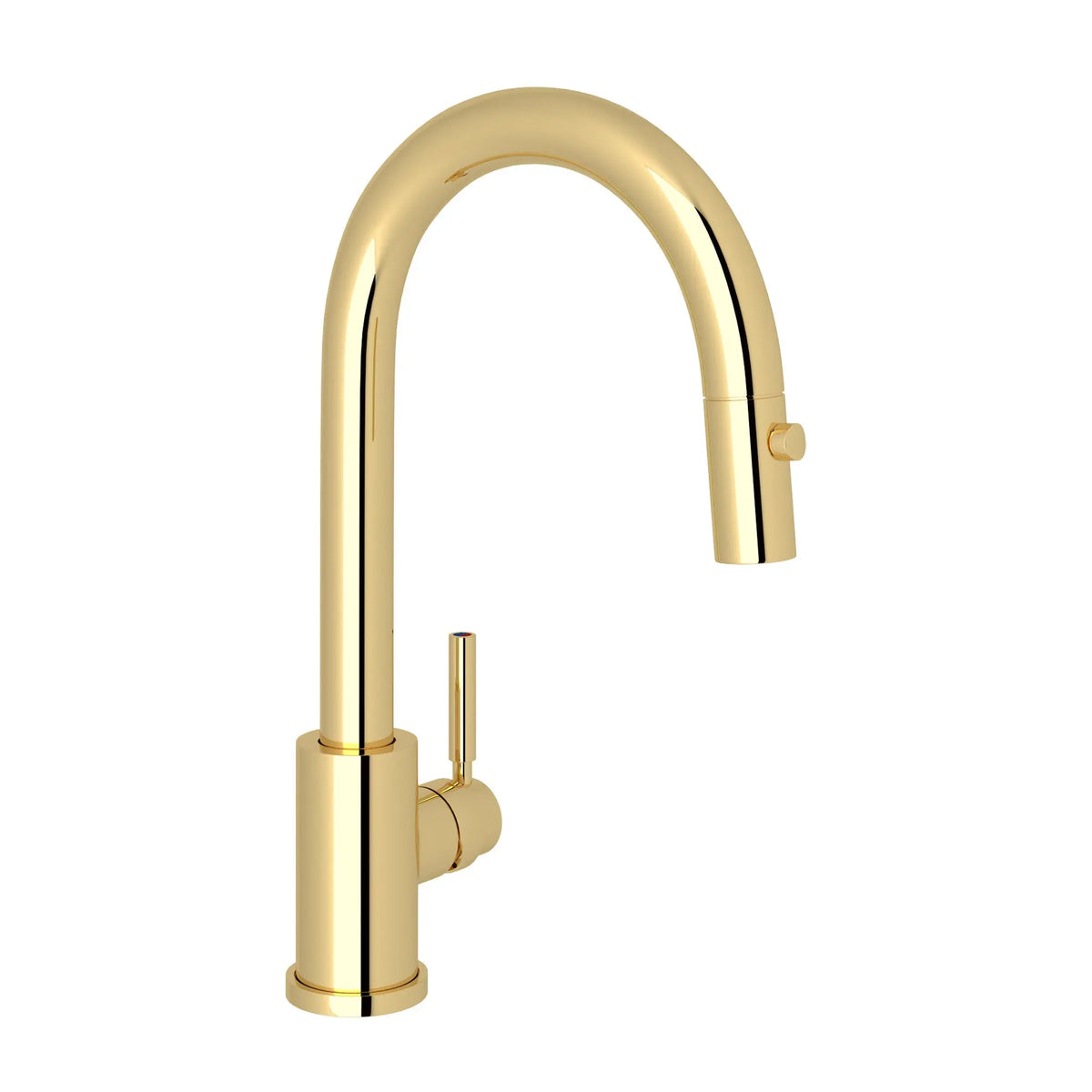 Perrin & Rowe Holborn Pull-Down Bar/Food Prep Kitchen Faucet U.4043 - Unlacquered Brass