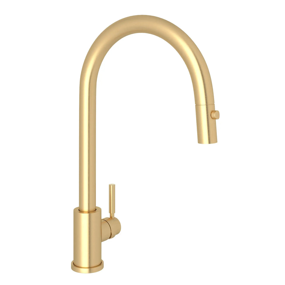 Perrin & Rowe Holborn Pull-Down Kitchen Faucet With C-Spout U.4044 - Satin English Gold