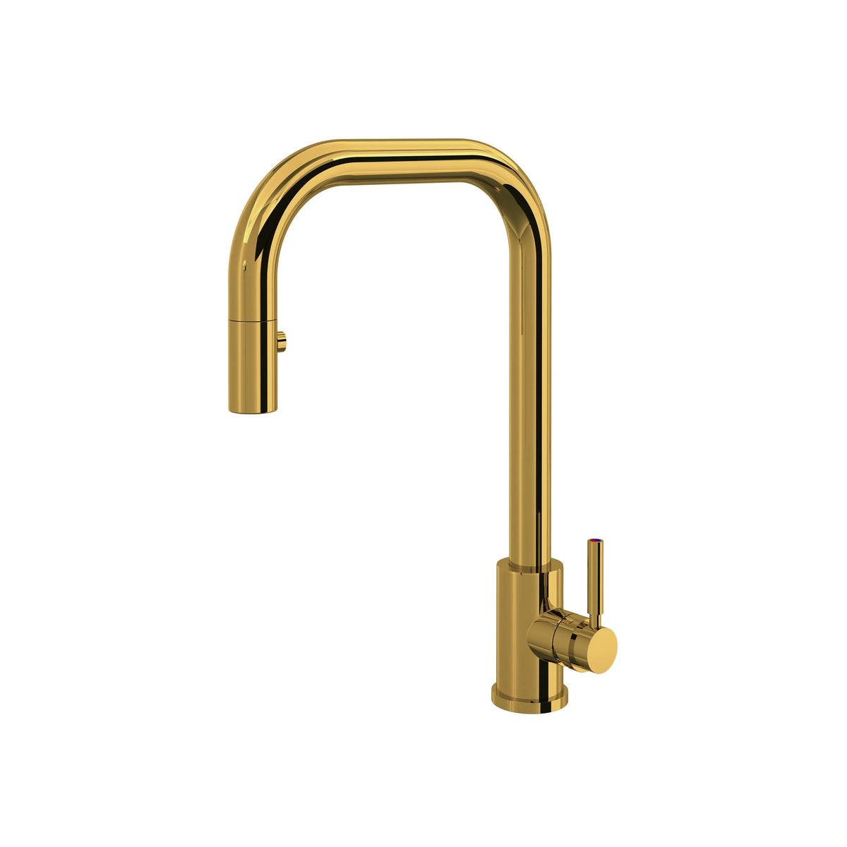 Perrin & Rowe Holborn Pull-Down Kitchen Faucet With U-Spout U.4046 - Unlacquered Brass