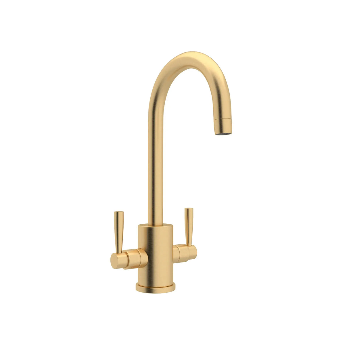 Perrin & Rowe Holborn Two Handle Bar/Food Prep Kitchen Faucet U.4213 - Satin English Gold