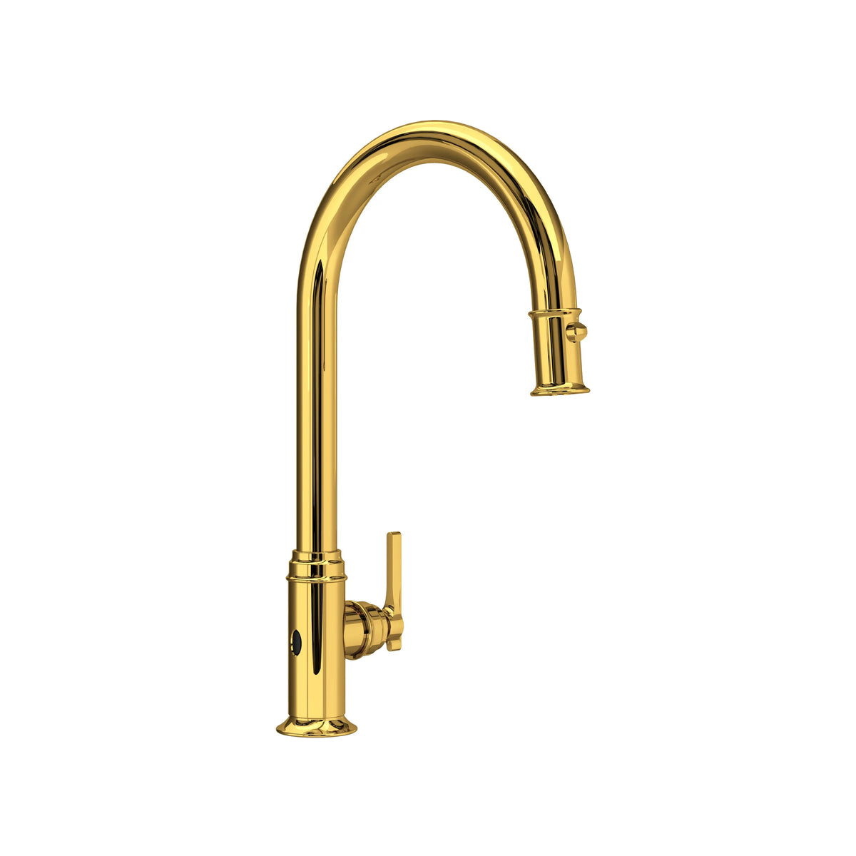 Perrin & Rowe Southbank Pull-Down Touchless Kitchen Faucet U.SB53D1 - Unlacquered Brass