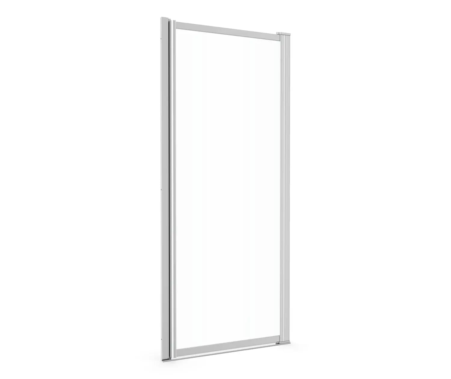 Pivolok 19-20 ¾ x 64 ½ in. Pivot Shower Door for Alcove Installation with Clear glass in Chrome - Plumbing Market