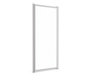 Pivolok 19-20 ¾ x 64 ½ in. Pivot Shower Door for Alcove Installation with Clear glass in Chrome - Plumbing Market