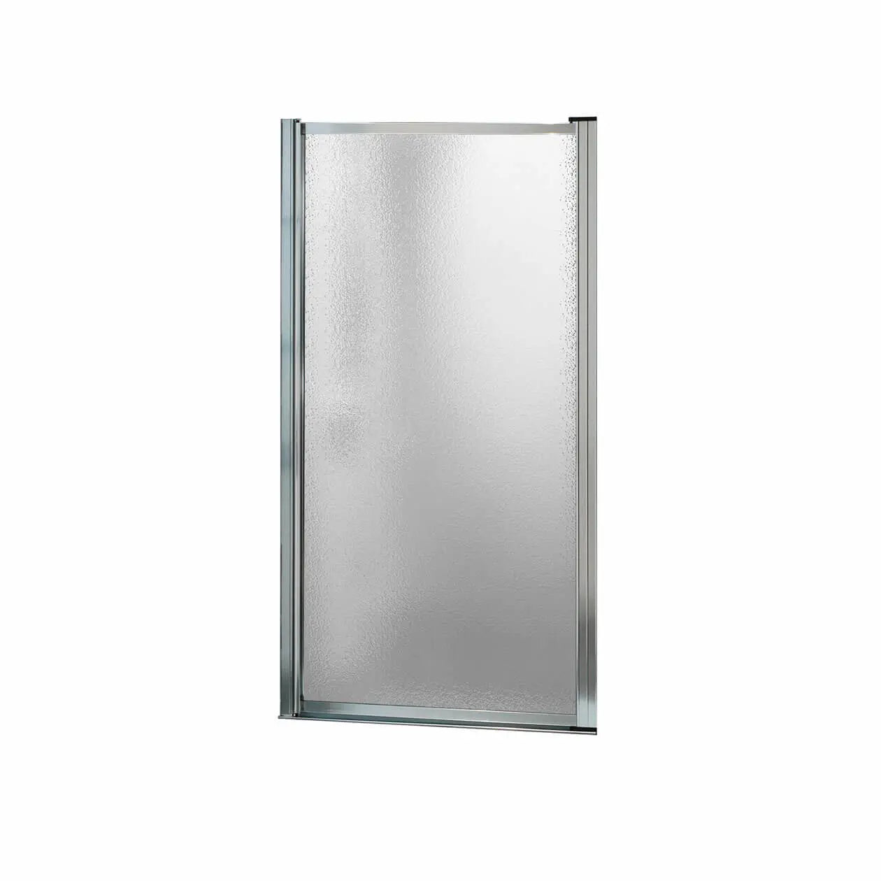 Pivolok 19-20 ¾ x 64 ½ in. Pivot Shower Door for Alcove Installation with Raindrop glass in Chrome - Plumbing Market