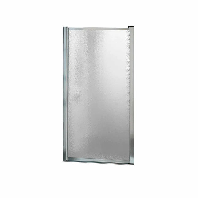 Pivolok 19-20 ¾ x 64 ½ in. Pivot Shower Door for Alcove Installation with Raindrop glass in Chrome - Plumbing Market