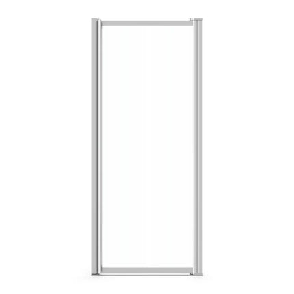 Pivolok 21-22 ¾ x 64 ½ in. Pivot Shower Door for Alcove Installation with Clear glass in Chrome - Plumbing Market