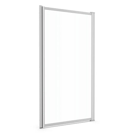 Pivolok 33-34 ¾ x 64 ½ in. Pivot Shower Door for Alcove Installation with Clear glass in Chrome - Plumbing Market