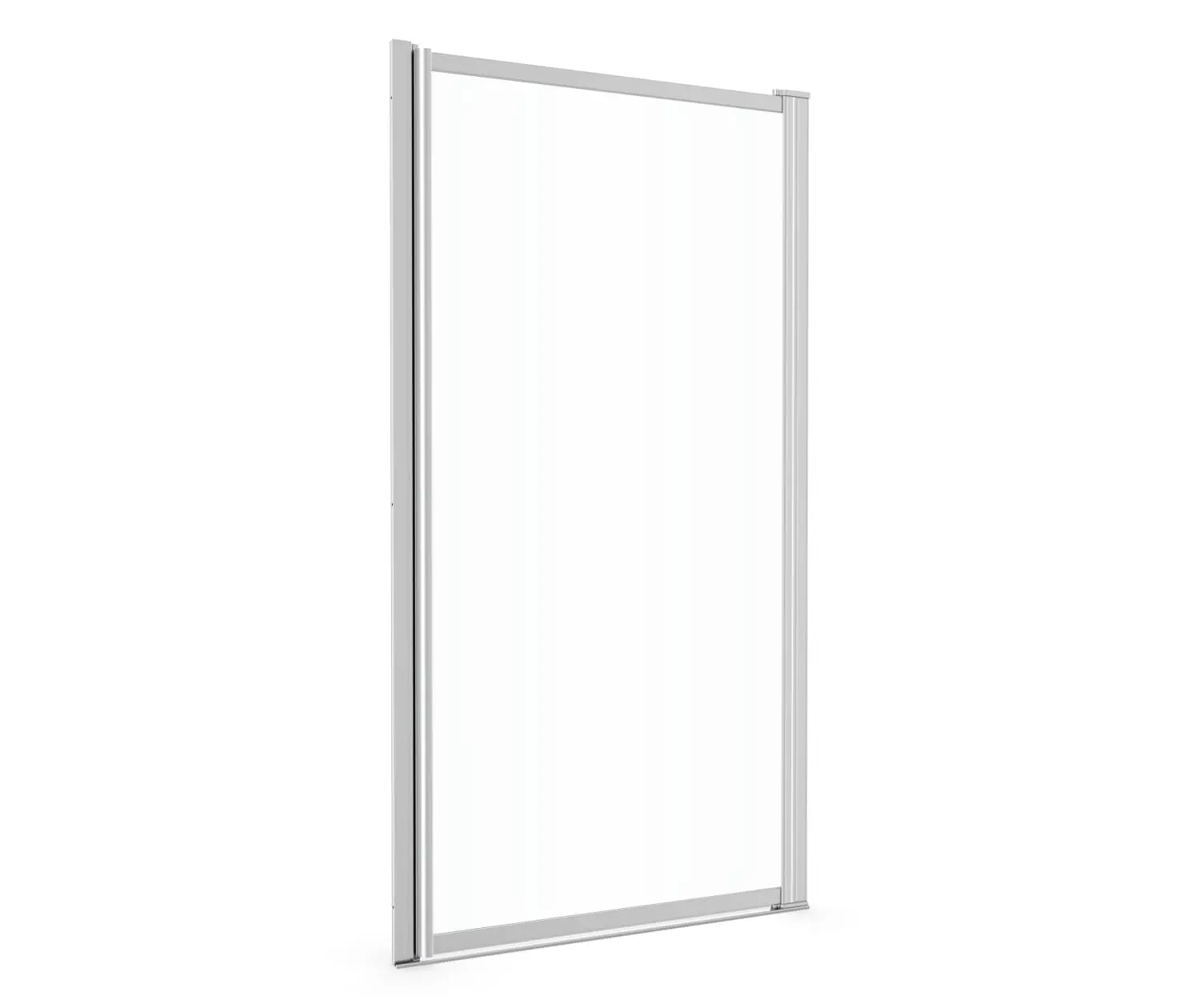 Pivolok 33-34 ¾ x 64 ½ in. Pivot Shower Door for Alcove Installation with Clear glass in Chrome - Plumbing Market