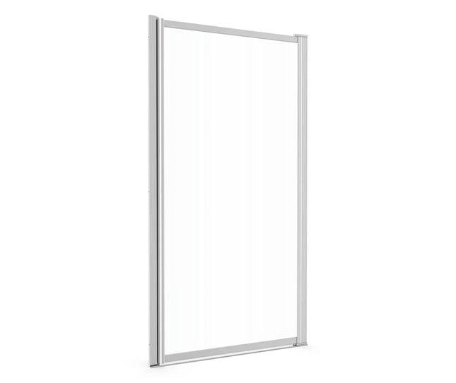 Pivolok 33-34 ¾ x 64 ½ in. Pivot Shower Door for Alcove Installation with Clear glass in Chrome - Plumbing Market