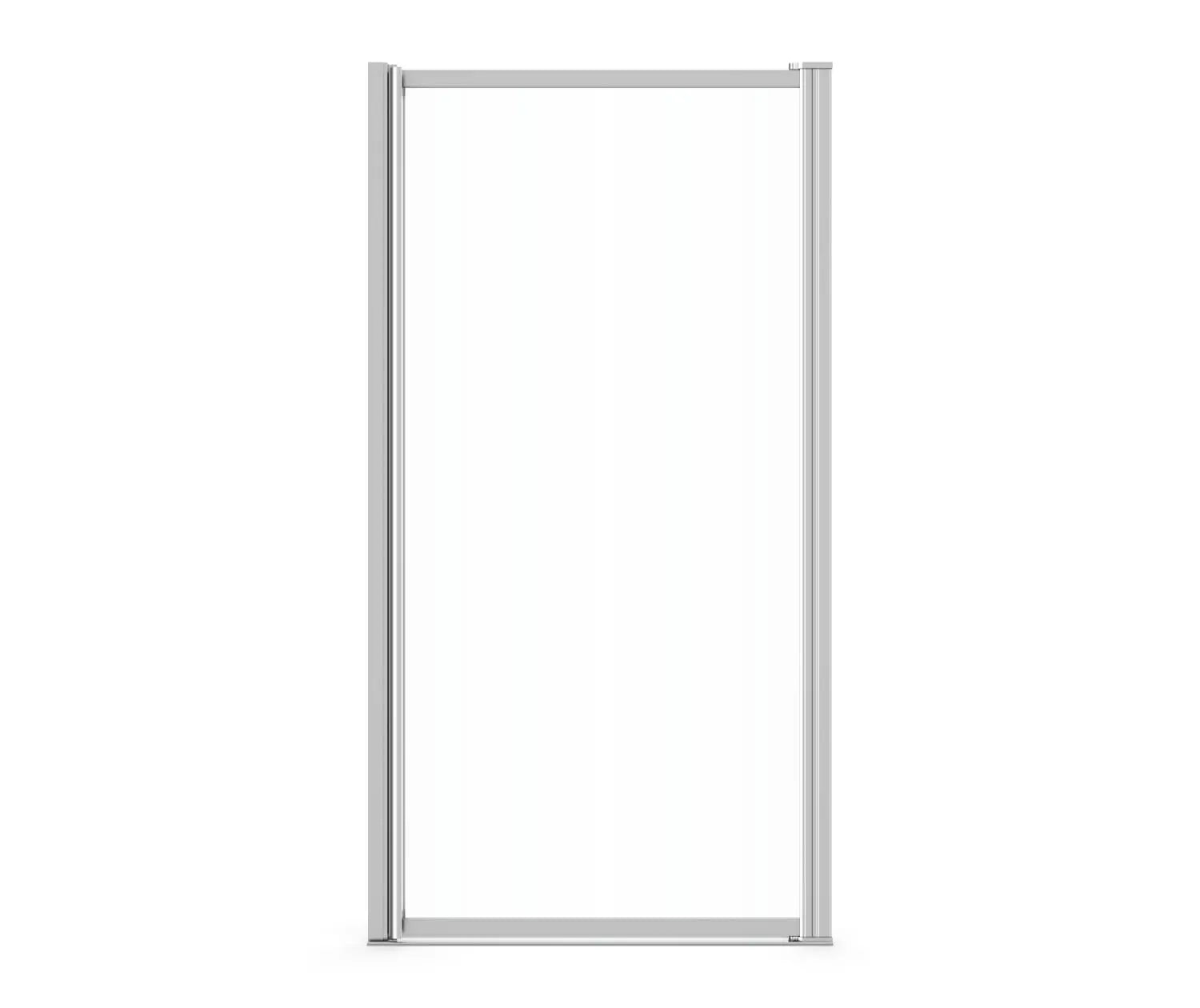 Pivolok Deluxe 32 ½-37 x 64 ½ in. Pivot Shower Door for Alcove Installation with Clear glass in Chrome - Plumbing Market