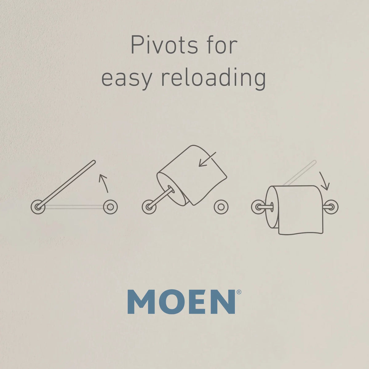 Moen Weymouth Pivoting Toilet Paper Holder YB8408 in Polished Nickel (YB8408NL) - view 3