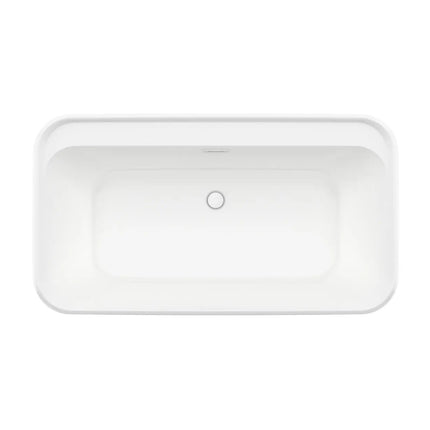 Pocono 58 x 32 AcrylX Freestanding Center Drain Bathtub in White with White Skirt - Plumbing Market