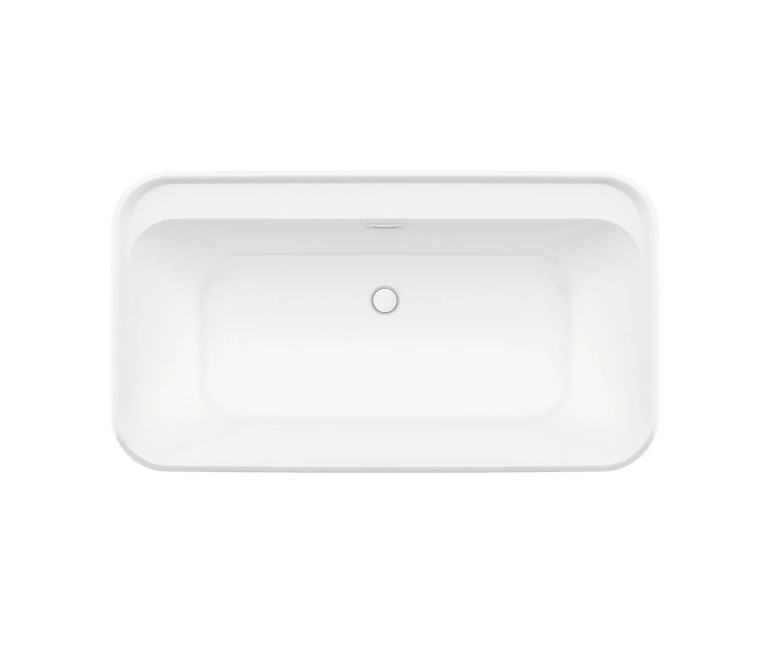 Pocono 58 x 32 AcrylX Freestanding Center Drain Bathtub in White with White Skirt - Plumbing Market