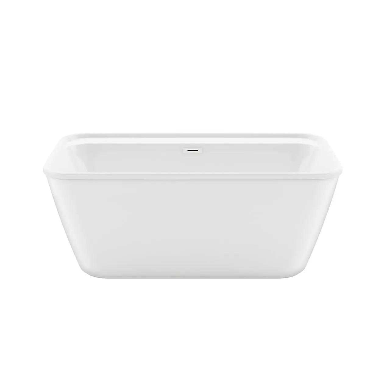 Pocono 58 x 32 AcrylX Freestanding Center Drain Bathtub in White with White Skirt - Plumbing Market