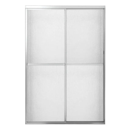 Polar 42-47 ½ in. x 68 in. Bypass Shower Door for Alcove Installation with Raindrop glass in Chrome - Plumbing Market