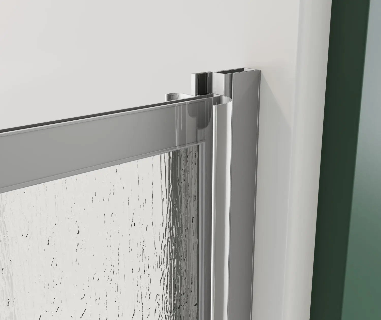 Polar Pivot 27-28 ¾ in. x 64 ½ in. Pivot Shower Door for Alcove Installation with Raindrop glass in Chrome - Plumbing Market