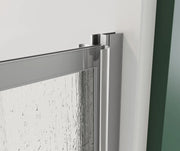 Polar Pivot 29-30 ¾ in. x 64 ½ in. Pivot Shower Door for Alcove Installation with Raindrop glass in Chrome - Plumbing Market