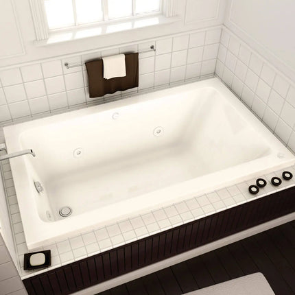 Pose 7236 Acrylic Drop-in End Drain Bathtub in White - Plumbing Market